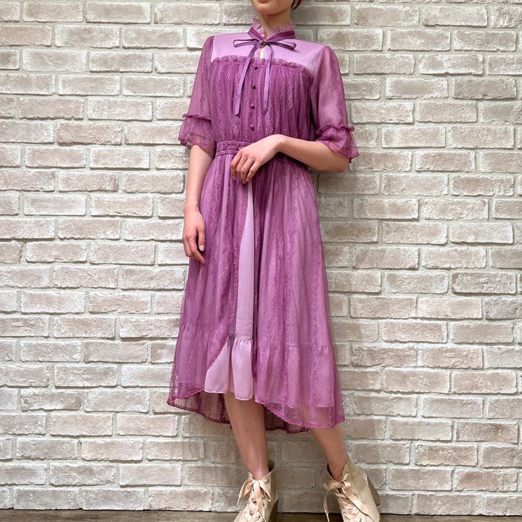 レースレイヤードOP[品番：IGAW0001716]｜axes femme