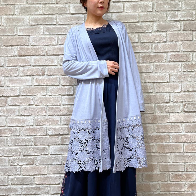 裾レースUVカットカーデ[品番：IGAW0001717]｜axes femme