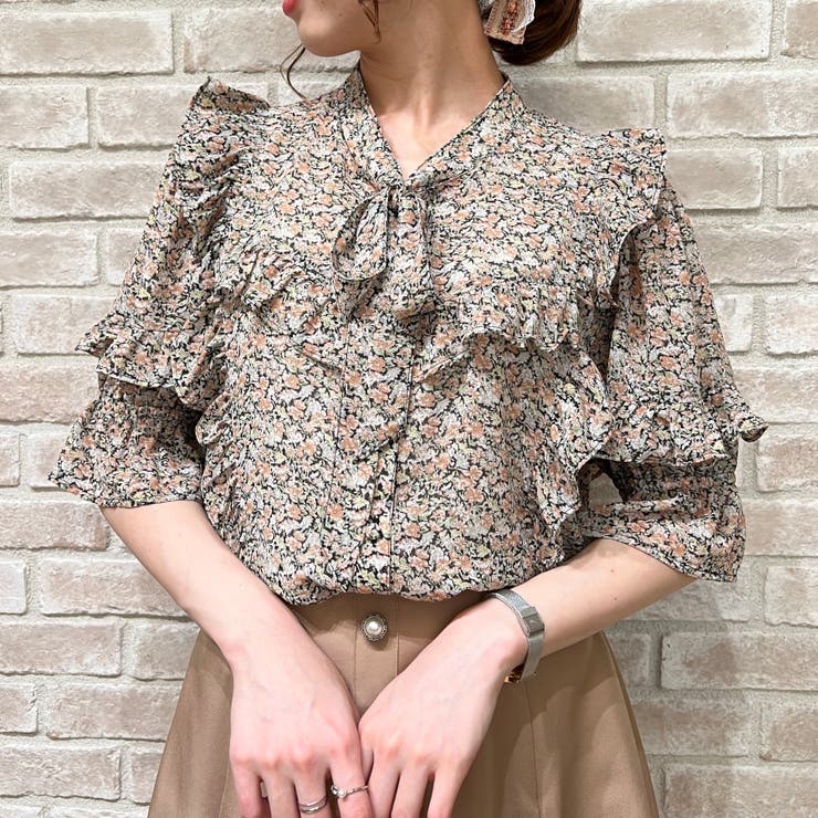 Chloe 花柄シフォン ベアトップ