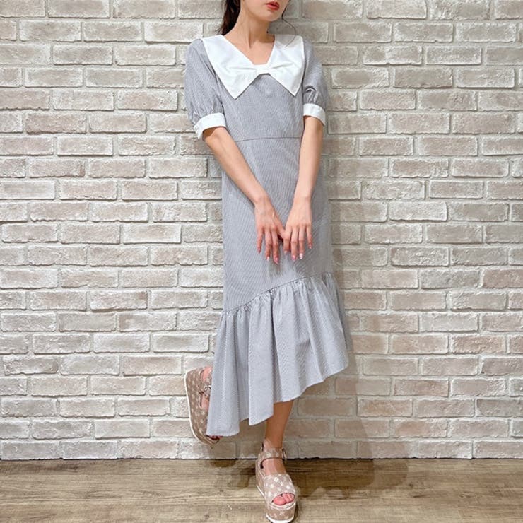 リボンカラーマーメイドOP[品番：IGAW0001701]｜axes femme