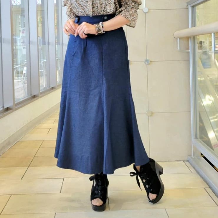 flower embroideryマーメイドスカート(S WHITE): BOTTOM