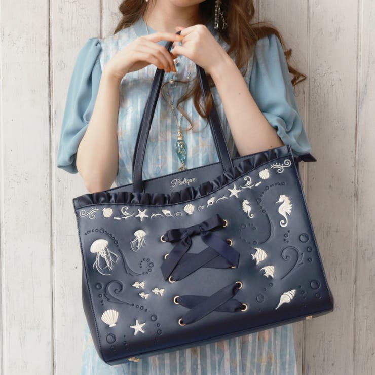 アクアリウム刺繍トートバッグ[品番：IGAW0001781]｜axes femme