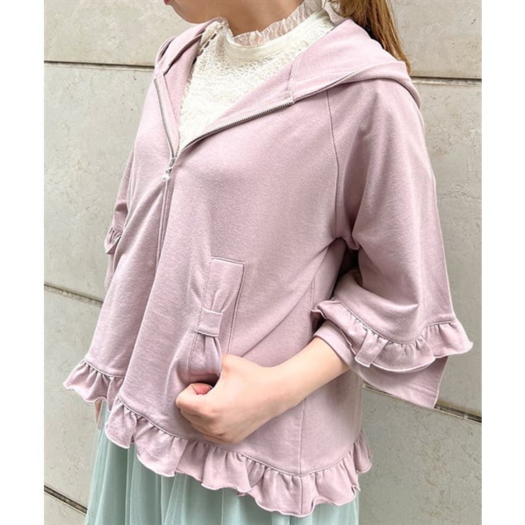 リボンポケットフレアパーカー[品番：IGAW0003626]｜axes femme