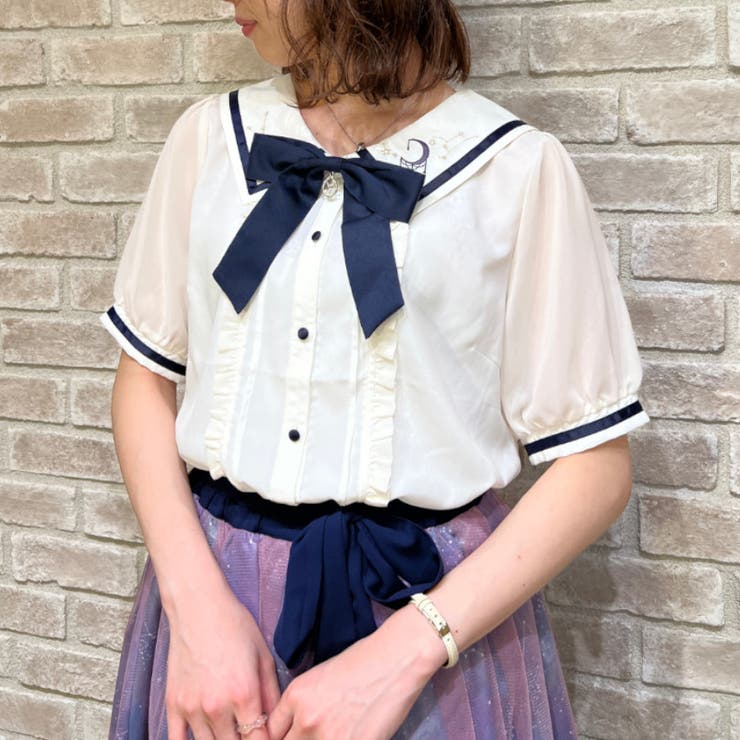 星座刺繍セーラー襟BL[品番：IGAW0001817]｜axes femme