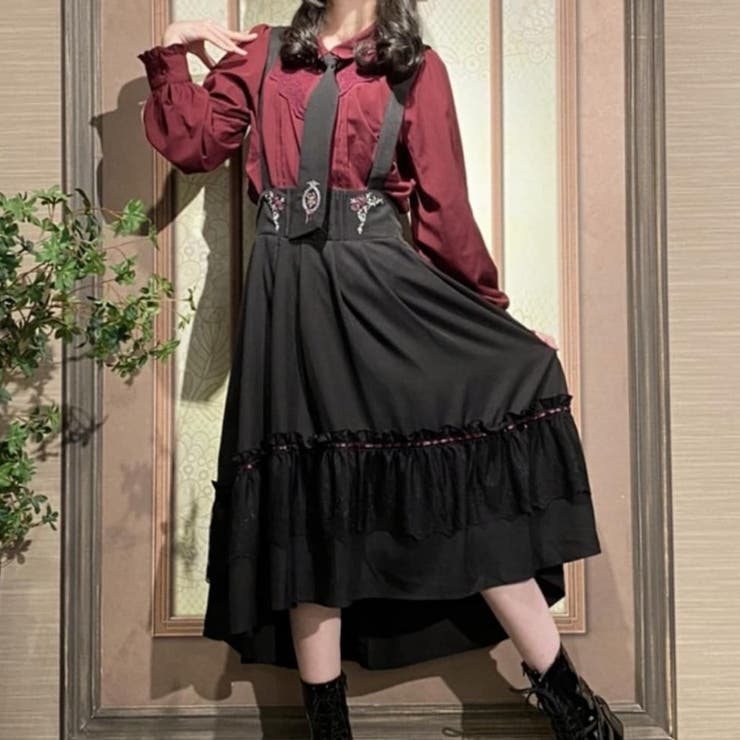 黒 | サス付フィッシュテールＳＫ | axes femme