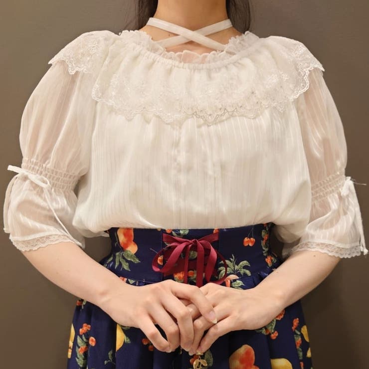 クロスデザインシアートップス[品番：IGAW0001878]｜axes  femme（アクシーズファム）のレディースファッション通販｜SHOPLIST（ショップリスト）