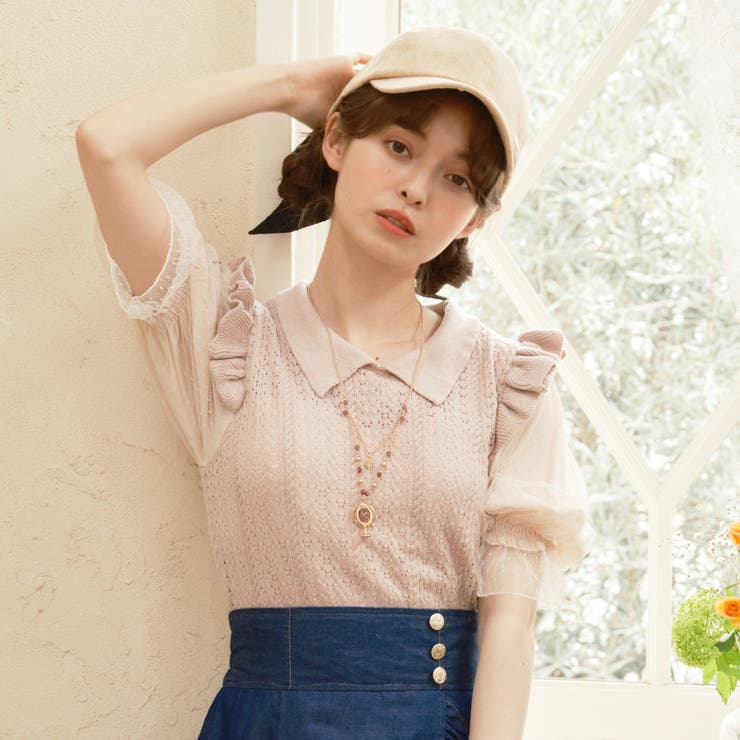 透かし編みサマーニットPO[品番：IGAW0002010]｜axes femme