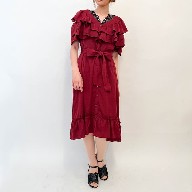 2wayフリルワンピース[品番：IGAW0001870]｜axes femme