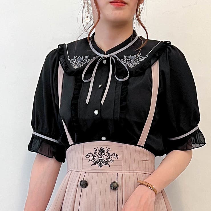 モチーフ刺繍ブラウス[品番：IGAW0001919]｜axes femme