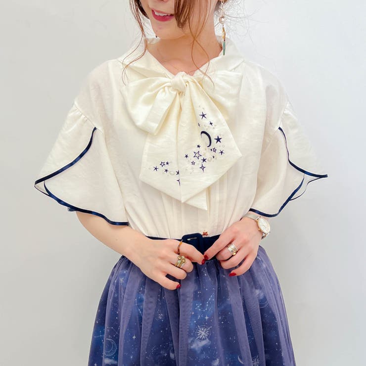 夏の星空刺繍ボウタイＢＬ[品番：IGAW0002080]｜axes  femme（アクシーズファム）のレディースファッション通販｜SHOPLIST（ショップリスト）