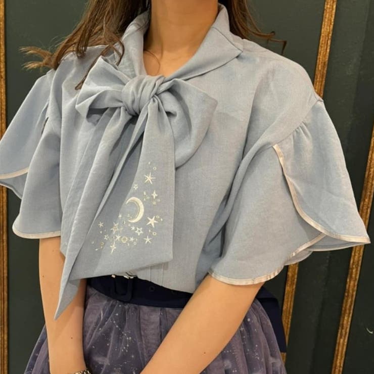 夏の星空刺繍ボウタイBL[品番：IGAW0002080]｜axes femme