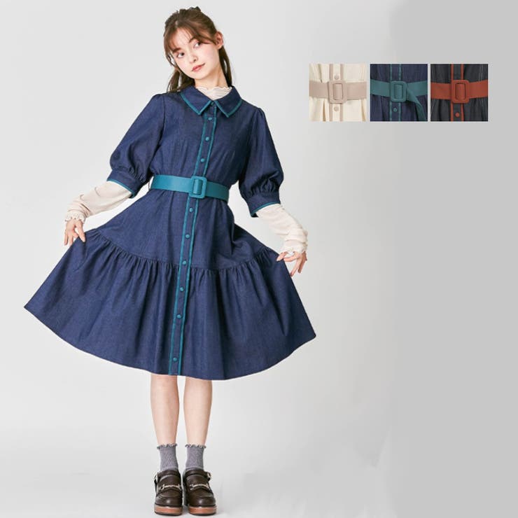 ティアードデニムワンピース[品番：IGAW0002180]｜axes femme
