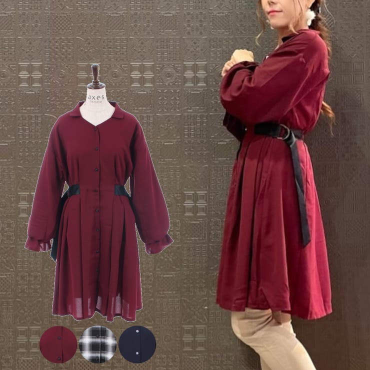 サイドバックルチュニックOP[品番：IGAW0002380]｜axes femme