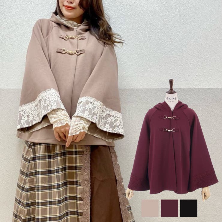 ダンボールニットケープ[品番：IGAW0002536]｜axes femme