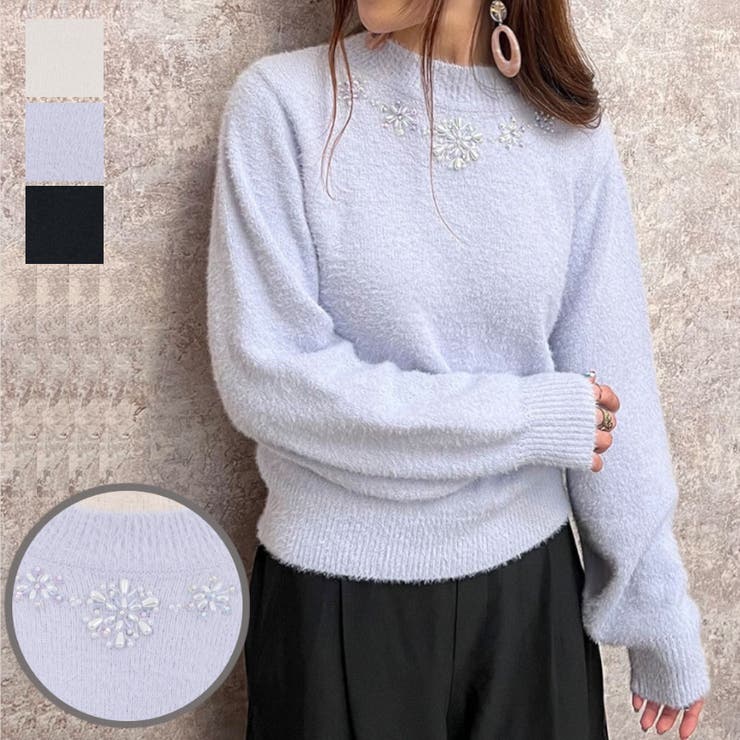 スノービジューニット[品番：IGAW0002932]｜axes femme