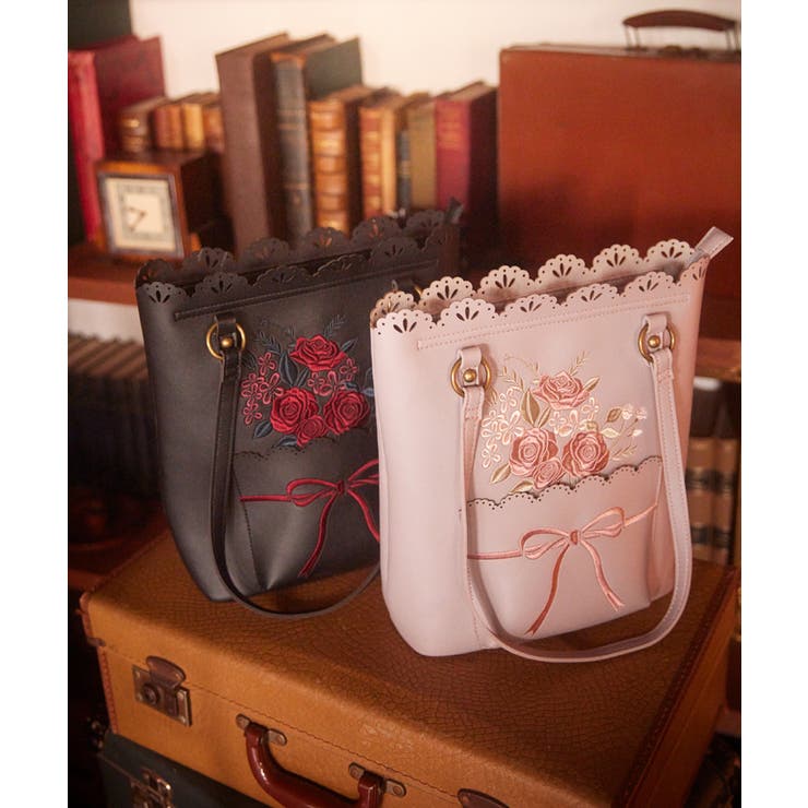 ブーケ刺繍トートバッグ[品番：IGAW0000600]｜axes femme（アクシーズ
