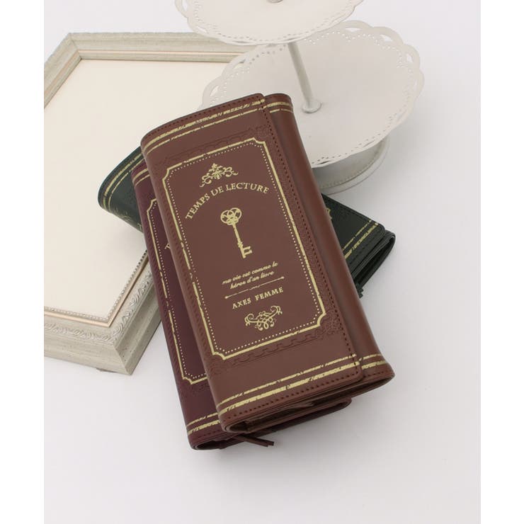 洋書風デザイン長財布[品番：IGAW0003970]｜axes femme（アクシーズ