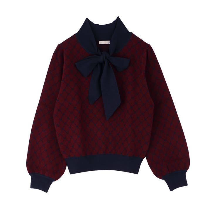X-girl ニット　ハート　新品未使用 セール】LOGO JACQUARD KNIT TOP（ニット/セーター）｜X-girl