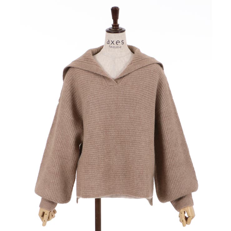 セーラーカラーニットPO[品番：IGAW0001257]｜axes femme
