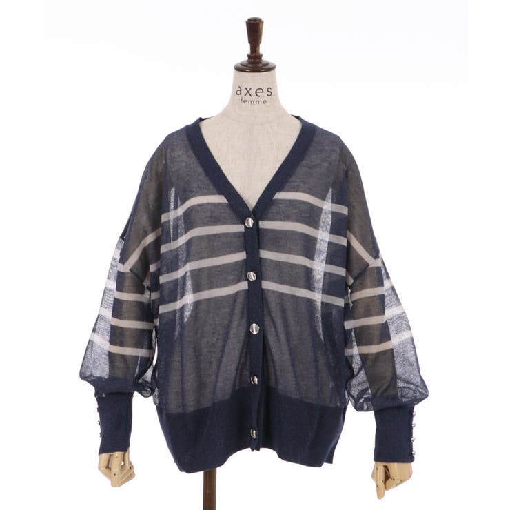 シアーカーディガン | axes femme | 詳細画像12