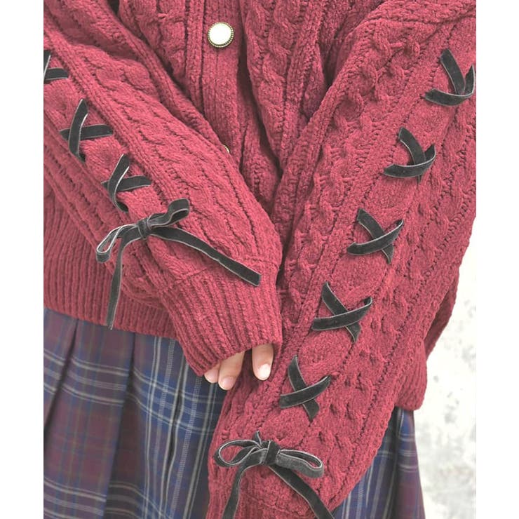 SAKURA刺繍ショートカーディガン | outlet | axes femme