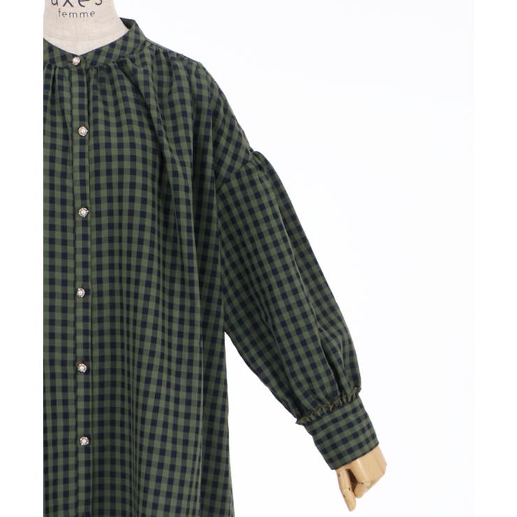 チェック柄シャツワンピース[品番：IGAW0000580]｜axes femme
