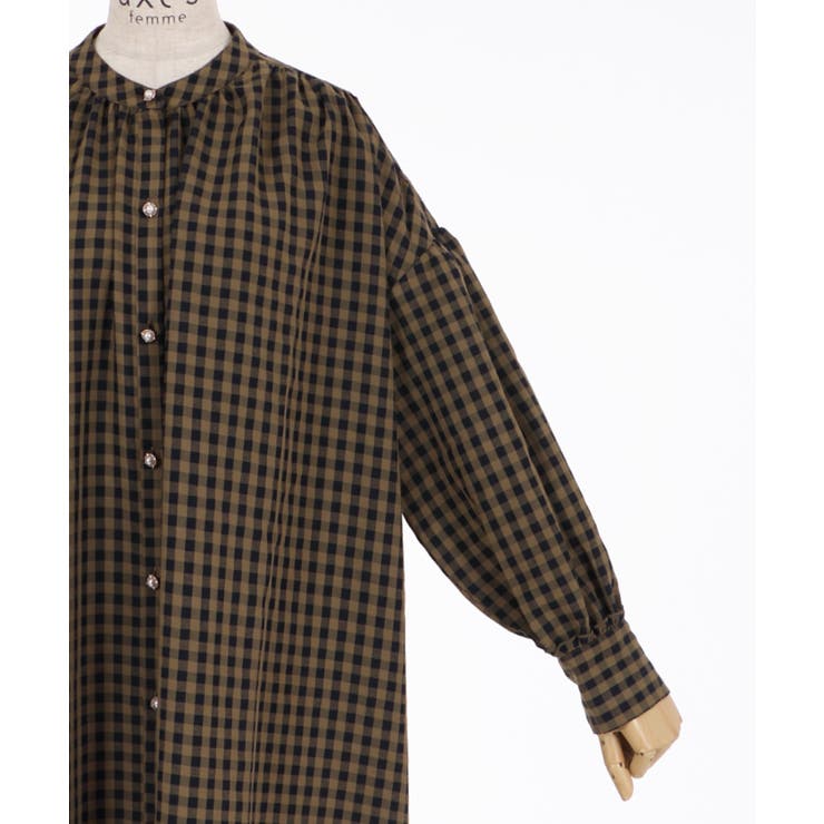 送料関税込み☆ARMANI EXCHANGE チェック シャツワンピース チェック柄シャツワンピース[品番：IGAW0000580]｜axes femme