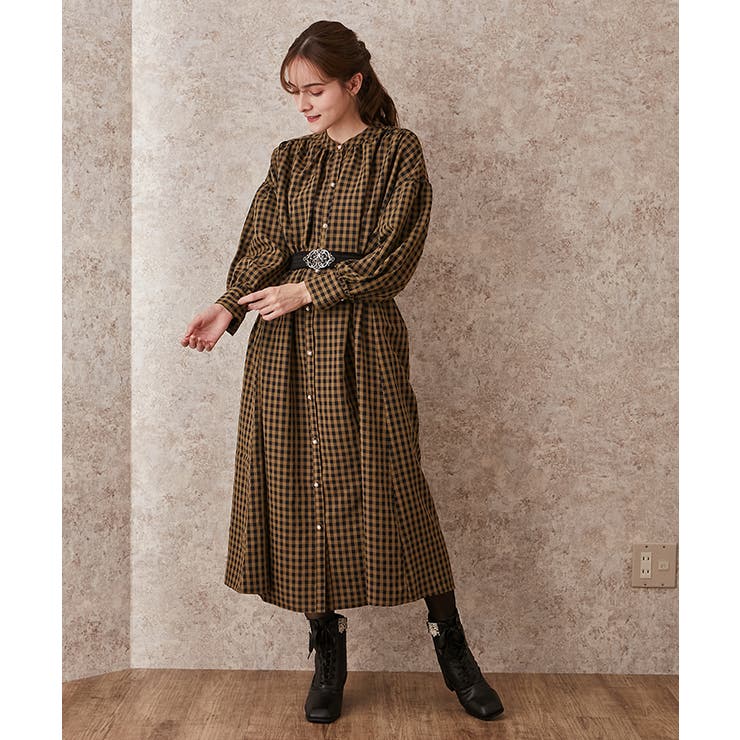 送料関税込み☆ARMANI EXCHANGE チェック シャツワンピース チェック柄シャツワンピース[品番：IGAW0000580]｜axes femme