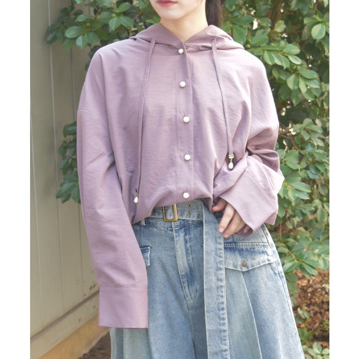 フード付きオーバーシャツ | axes femme | 詳細画像1 
