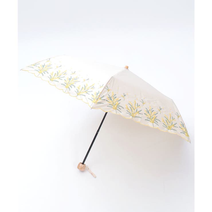 ミモザ刺繍晴雨兼用折傘 | axes femme | 詳細画像3 