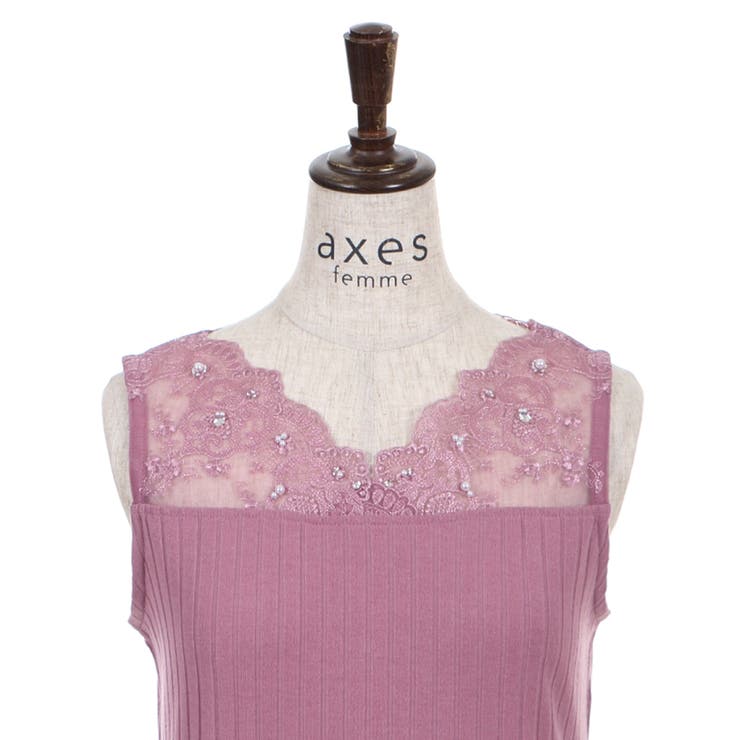 axes femme（アクシーズファム）の「繊細レースタンク（タンク