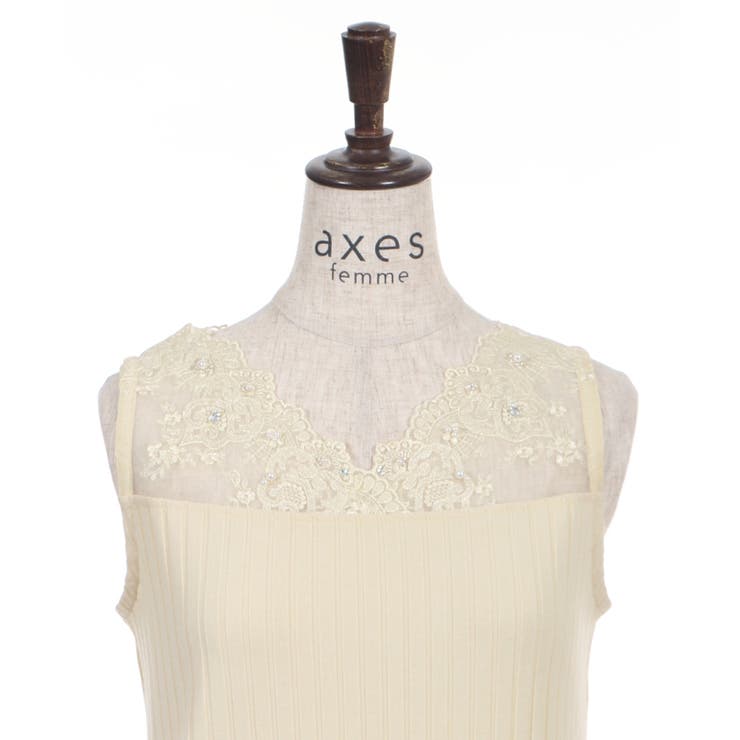 繊細レースタンク[品番：IGAW0000481]｜axes femme（アクシーズファム