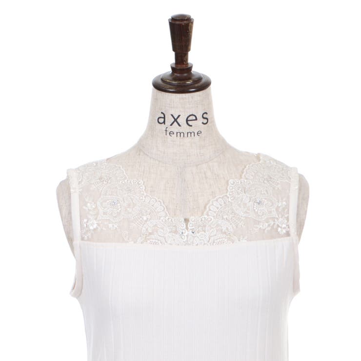 繊細レースタンク[品番：IGAW0000481]｜axes femme（アクシーズ