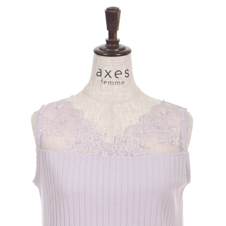 繊細レースタンク[品番：IGAW0000481]｜axes femme（アクシーズファム