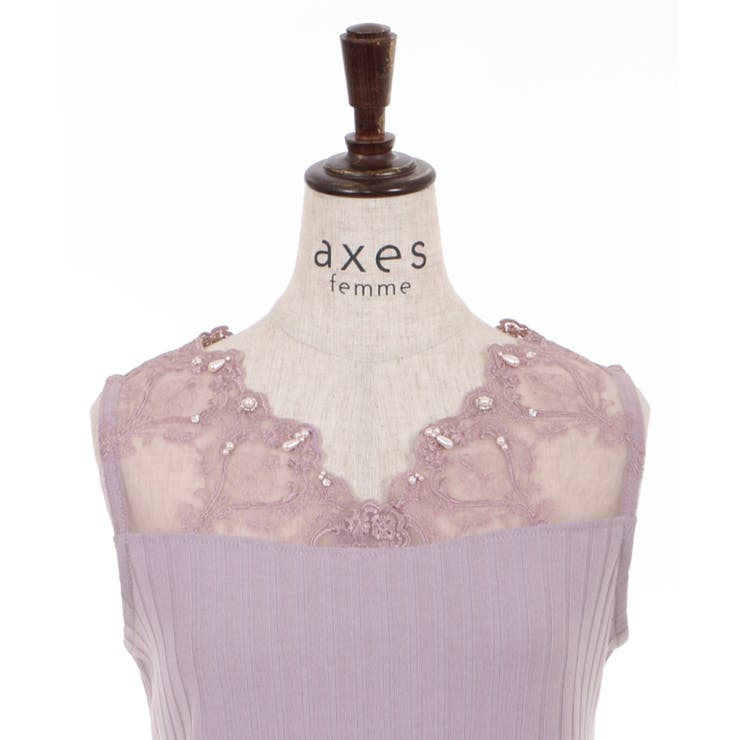axes femme（アクシーズファム）の「繊細レースタンク（タンク