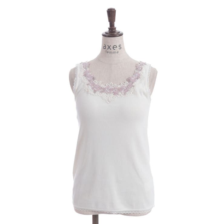 カップ付ローズレースタンク | axes femme | 詳細画像16 