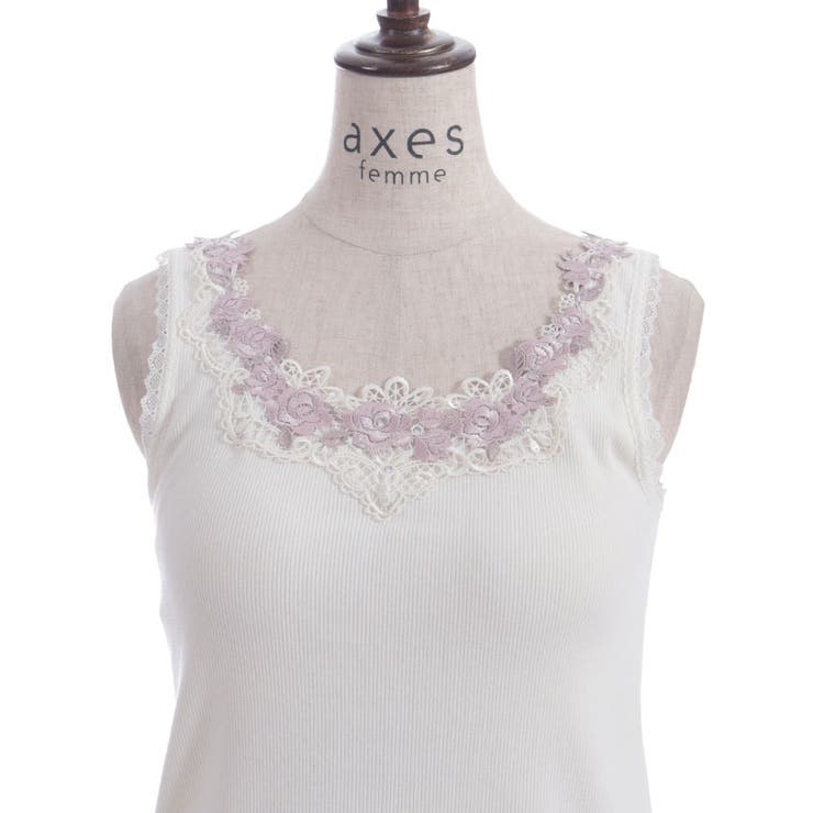 カップ付ローズレースタンク | axes femme | 詳細画像19 