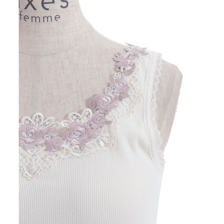 カップ付ローズレースタンク | axes femme | 詳細画像23 