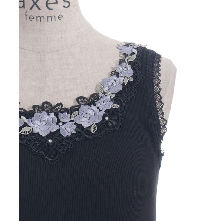 カップ付ローズレースタンク | axes femme | 詳細画像31 