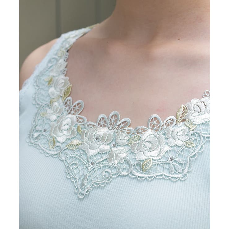 カップ付ローズレースタンク | axes femme | 詳細画像6 