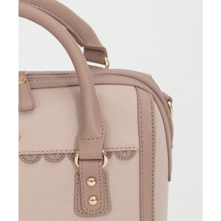 週末お値下げ！新品タグ付き ホルターネック薔薇のモチーフ個性的で上品エレガント & chouette｜ハンドル金具バイカラー ショルダーバッグ