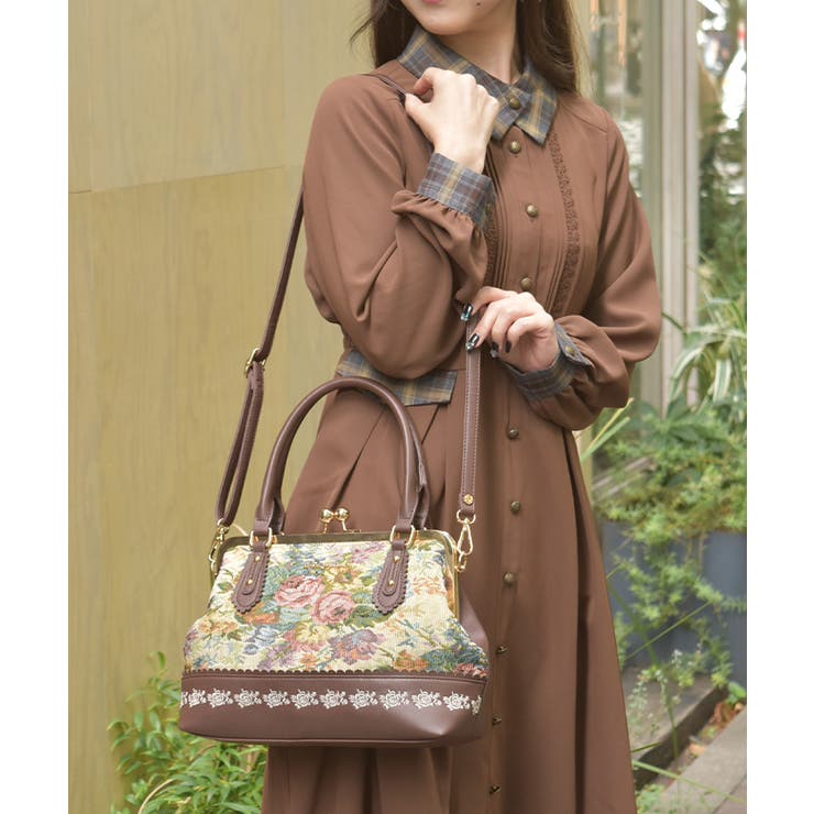 クラシカルがま口ボストン[品番：IGAW0006984]｜axes femme