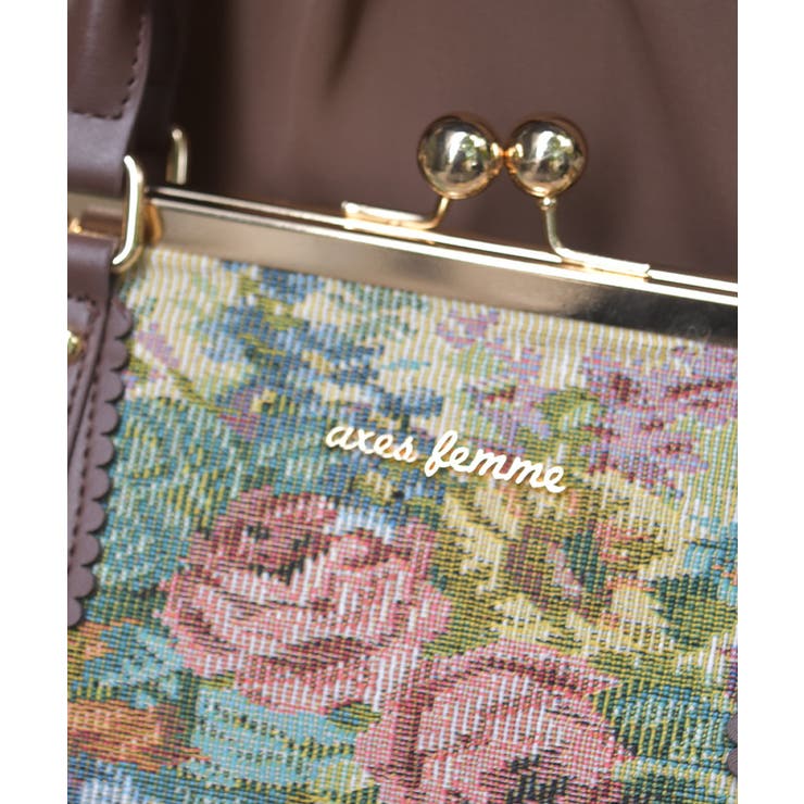 クラシカルがま口ボストン[品番：IGAW0006984]｜axes femme