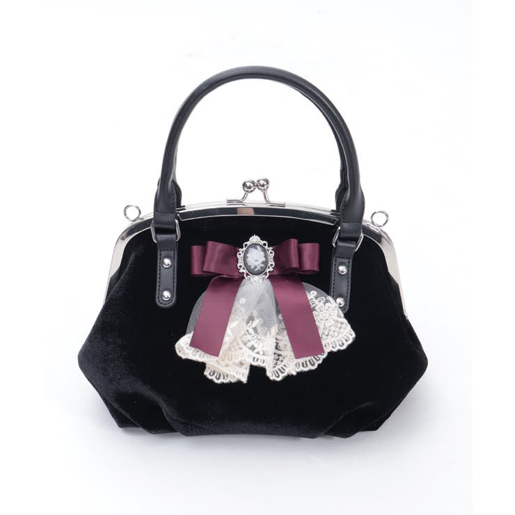 カメオ付リボンベロアバッグ | axes femme | 詳細画像10 