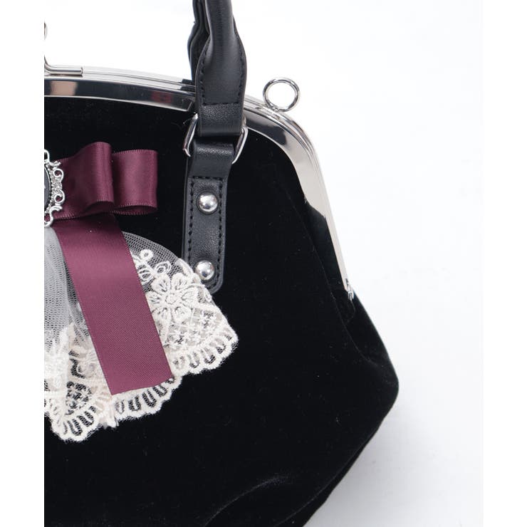 カメオ付リボンベロアバッグ | axes femme | 詳細画像13 