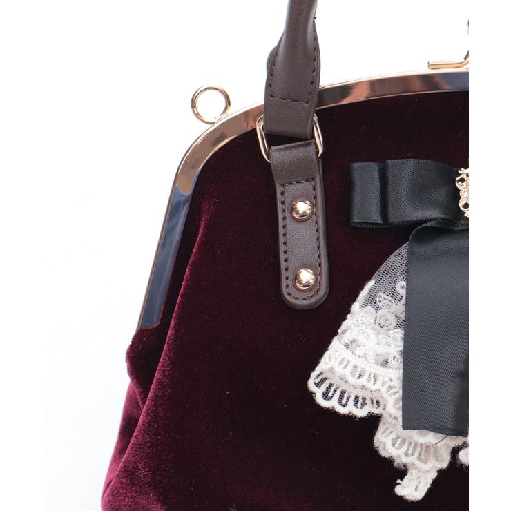 カメオ付リボンベロアバッグ | axes femme | 詳細画像6 