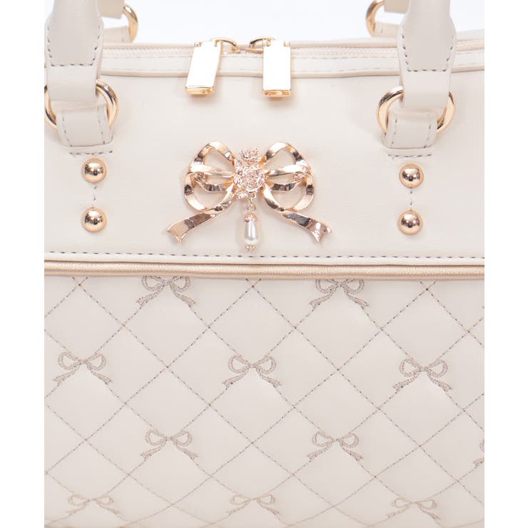 リボン刺繍キルトボストン | axes femme | 詳細画像18 