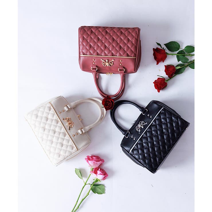 リボン刺繍キルトボストン | axes femme | 詳細画像2 