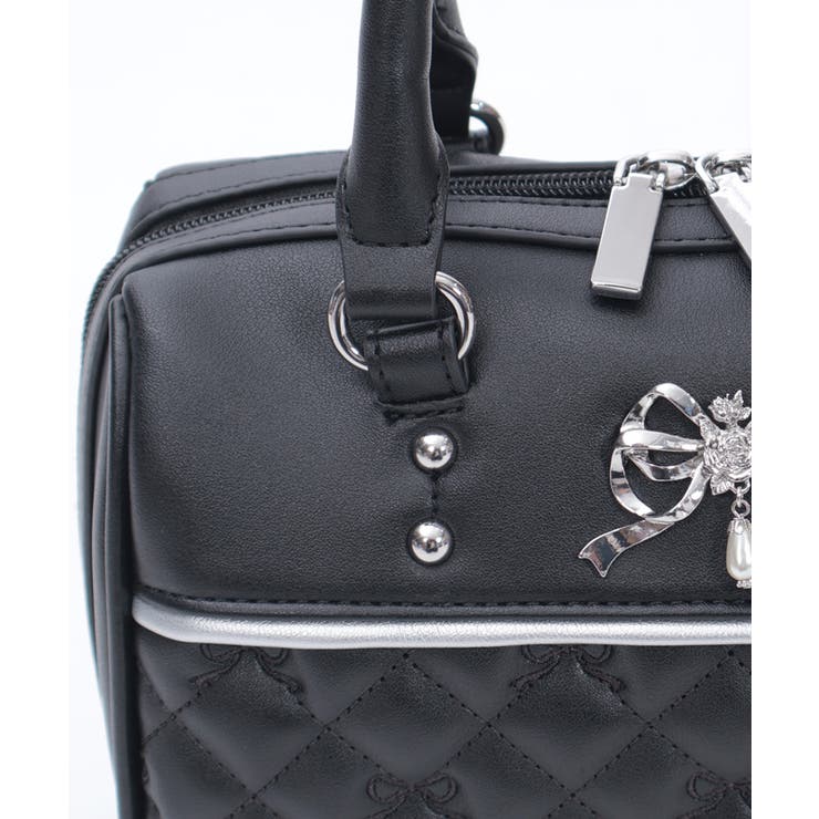 リボン刺繍キルトボストン | axes femme | 詳細画像25 