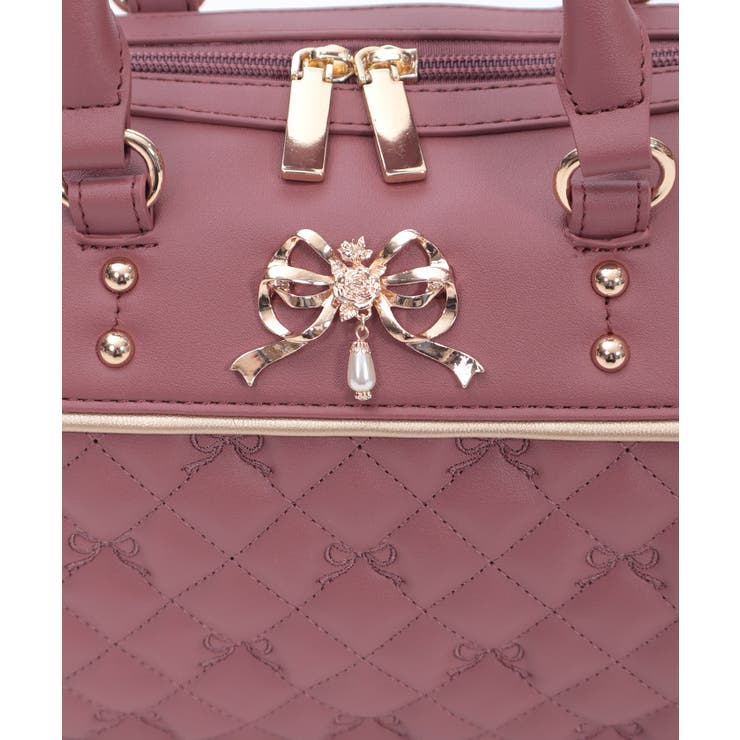 リボン刺繍キルトボストン | axes femme | 詳細画像8 